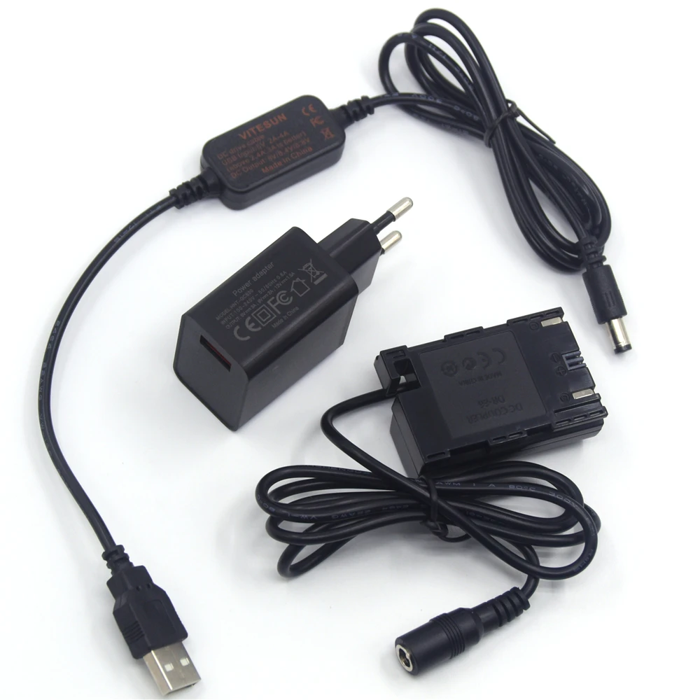 ACK-E6 Dual USB Power Adpater replacement DR-E6 DC Coupler Dummy