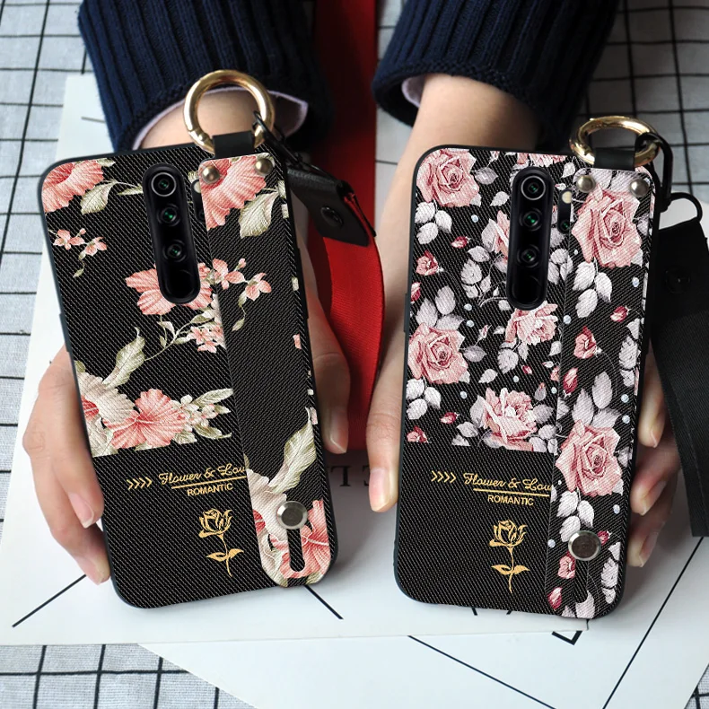 Роскошные Силиконовые чехлы с цветочным ремешком для Xiaomi Redmi Note 8T 5 6 7 8 Pro Go K20 7A 8A S2