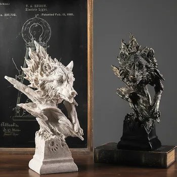 

Resin animal Decoration office Creative realistic Lion sculpture statue Home decoration accessories Living room craft