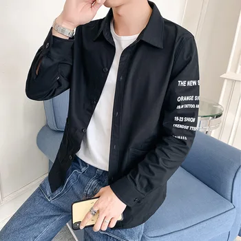 

Vintage Men Long Sleeve Shirts, Print, Cotton Comfortable, Loose, Men Casual Shirts, 2020 Spring New Arrive