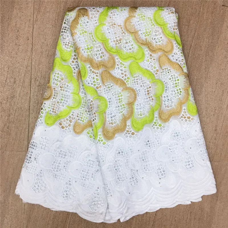 

Swiss voile lace in Switzerland high quality 5 Y Swiss Dry lace fabric newest Dubai beads lace African French fabric HL122206