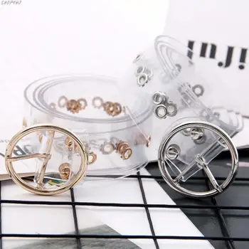 

Waistband resin plastic belt ladies round buckle pin buckle Belt Fashion tide all-match Casual accessories Novelty Transparent