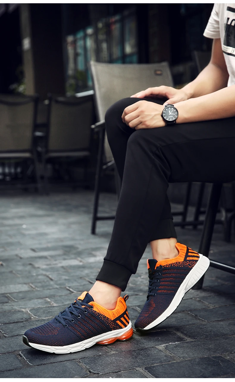 Мужские модные кроссовки, Уличная обувь с дышащей сеткой, на шнуровке, обувь для бега, удобная прогулочная спортивная обувь, спортивные кроссовки
