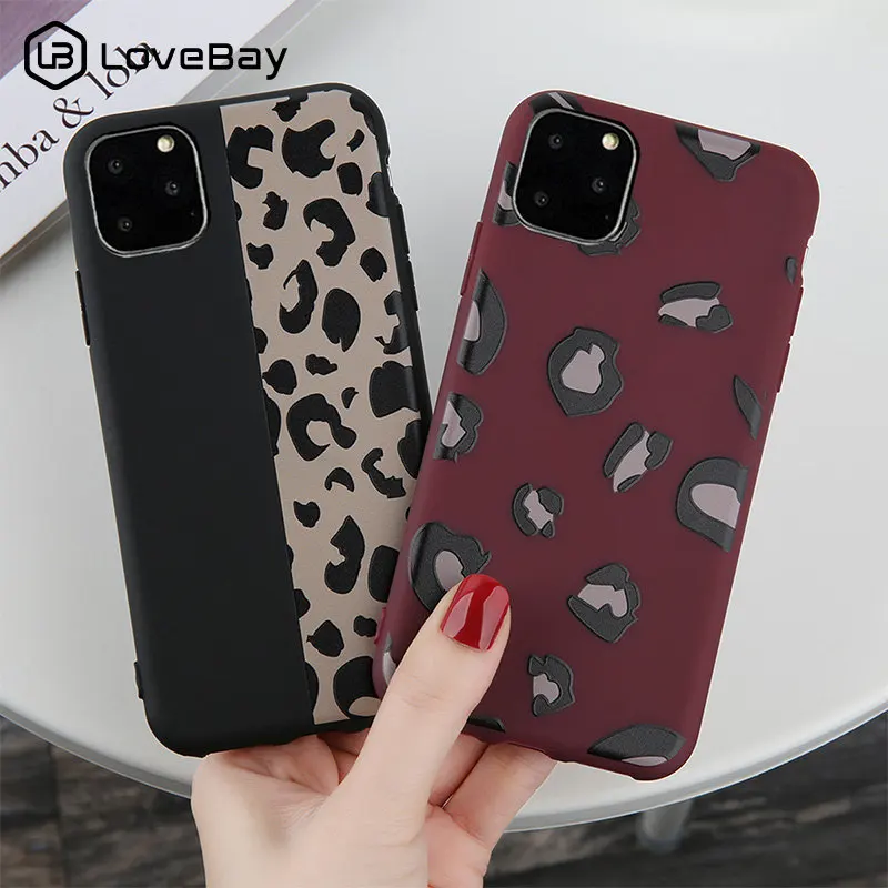 

Lovebay Leopard Print Pattern Phone Case For iPhone 11 Pro X XR XS Max 7 8 6 6s Plus 5 5s SE Silicone Shockproof Soft Back Cover