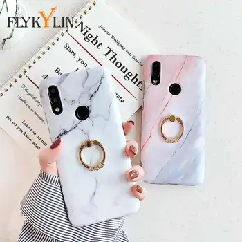 

Matte Marble Ring Holder Phone Case For Xiaomi Redmi 7 Redmi Note 8 7 Pro Case Soft Silicone Electroplate Phone Back Cover Capa