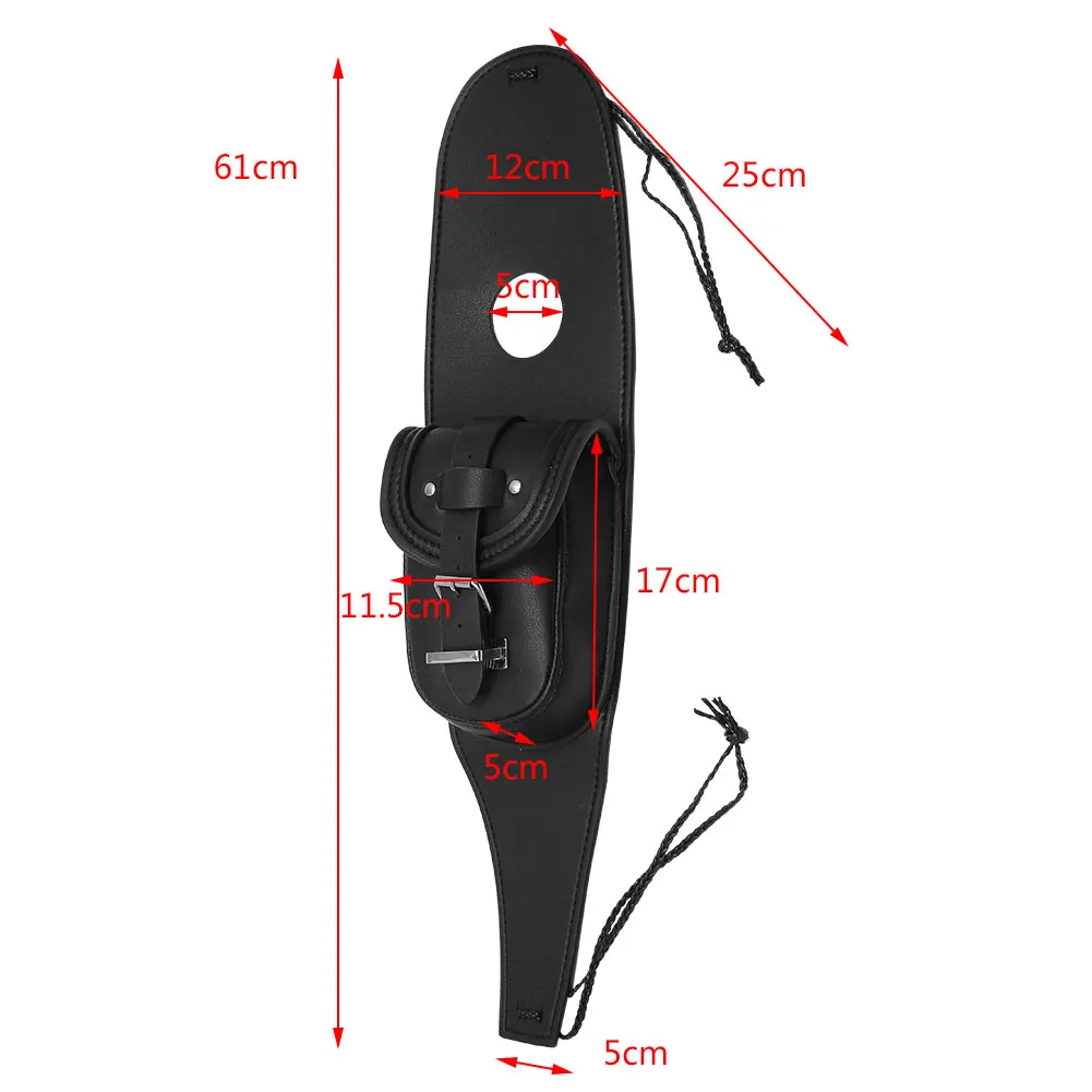 Bolsa para Tanque de Motocicleta Preta para Guardar Tanque de Gás Embalagem de Couro para Harley Bolsa Sportster Xl48 883 1200 4 para guardar tanque de gás, embalagem de