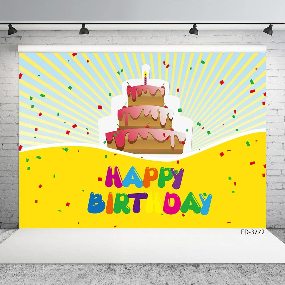 Banderole En Vinyle Pour Fete D Anniversaire Gateau De Dessin Anime Arriere Plan De Photographie Decoration De Fete Prenatale Affiche De Nouveau Ne Accessoire De Studio Photo Aliexpress
