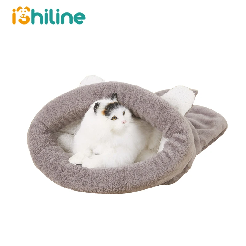 

Warm Coral Fleece Cat Sleeping Bag Bed For Puppy Small Dogs Pets Cat Mat Bed Kennel House Soft Warm Sleeping Bed Pets Products