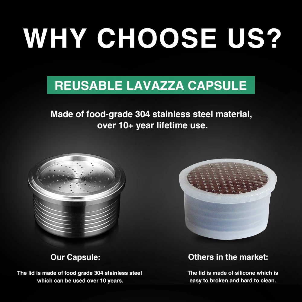 ICafilas для Lavazza кофе капсулы многоразового использования металлический фильтр из