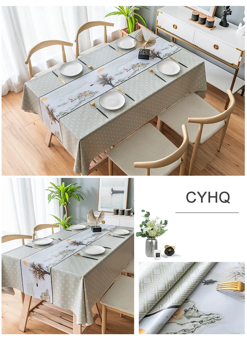 Nappe Rectangulaire Nappe de Table Imperméable Lavable et Facile d