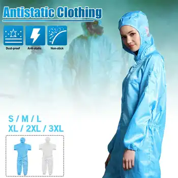 

Unisex Protective Clothing Anti-static Radiation Dust Security Laboratory Suit Coveralls Overall Suit Zip Isolation Protective
