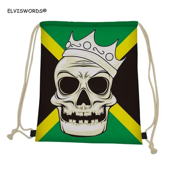 

ELVISWORDS National Flag Pattern Men Gym Backpacks American Britain Jamaican Flag Balls Bag Shoes Sack Ladies Yoga Shoulder Bag