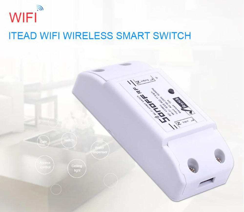 Itead Sonoff RF WiFi смарт-коммутатор 433 МГц пульт дистанционного управления беспроводной модуль домашней автоматизации 10A220V полностью совместимый переоборудование DIY