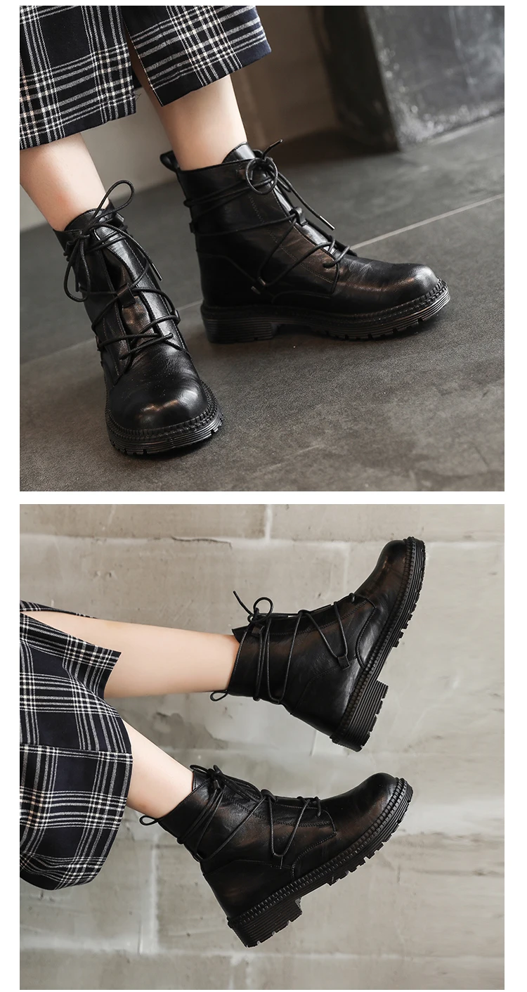 ERNESTNM/осенние женские ботинки; повседневные водонепроницаемые женские ботинки из искусственной кожи на шнуровке; женские ботильоны; Zapatos De Mujer Botas Mujer