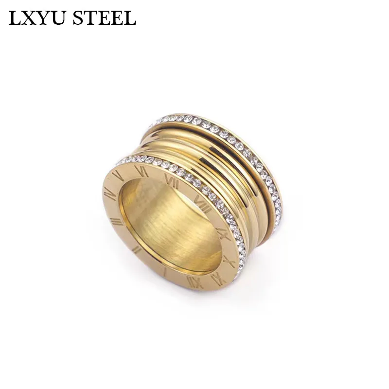 Wedding Rings Finger Rings Fashion Rings Engagement Rings Couple Rings Crystal Rings Stainless Steel Rings Bohemian Rings Multiple Color Stainless Steel Bague Femme Cubic Zircon Roman Numerals Anillos Mujer Jewelry