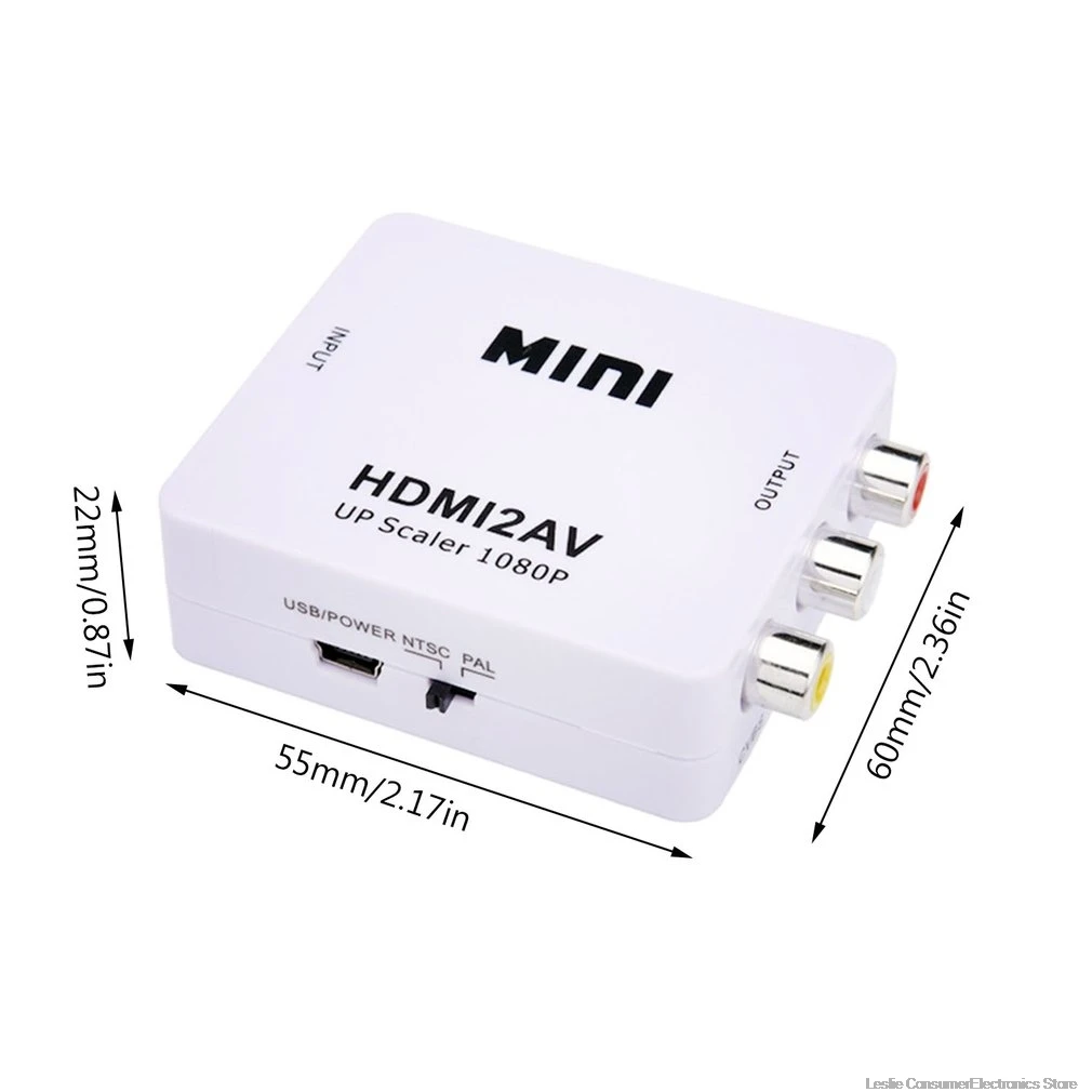 1080P Mini HDMI к VGA к RCA AV композитный адаптер конвертер с 3,5 мм аудио кабель VGA2AV/CVBS+ аудио к ПК преобразователь ТВЧ-сигналов