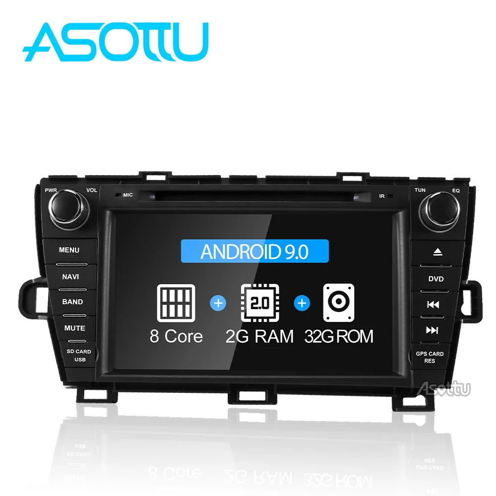 Asottu android 9 0 автомобильный dvd для Toyota Prius 2009 2010 2011 2012 2013 gps навигации мультимедийный