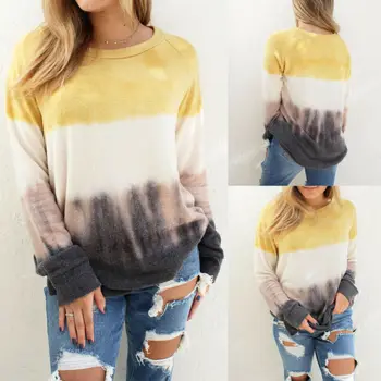 

Womens Sweater Long Sleeve Multicoloured Crew Long Sleeve Sweater Ladies Jumper Pullover Winter Warm sueter mujer invierno 2019