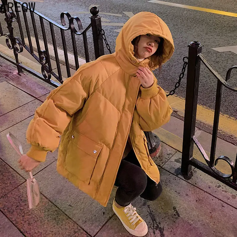

Women Winter oversized Jacket Coats Parkas 2020 New Korean-Style Cotton-Padded Jacket Loose Ins Coat Quilted Cloth Winter