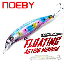 NOEBY – leurre méné flottant rigide Jerkbait, appât artificiel wobbler pour le lancer longue distance, profondeur 0 13.6 m/0 120m, 100mm/1.2g, 1.5mm/22g