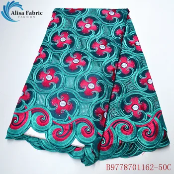 

Alisa 2020 Hot Selling African Dry Lace Fabric Embroidery Nigerian Cotton Lace Fabric With Embroidery For Sewing B9778701162-50C