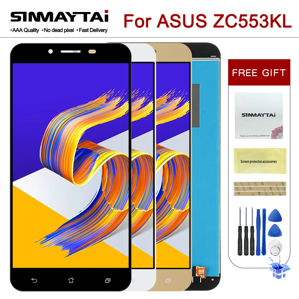 ЖК дисплей 5 дюйма для Asus Zenfone 3 Max ZC553KL сенсорный экран с дигитайзером в сборе