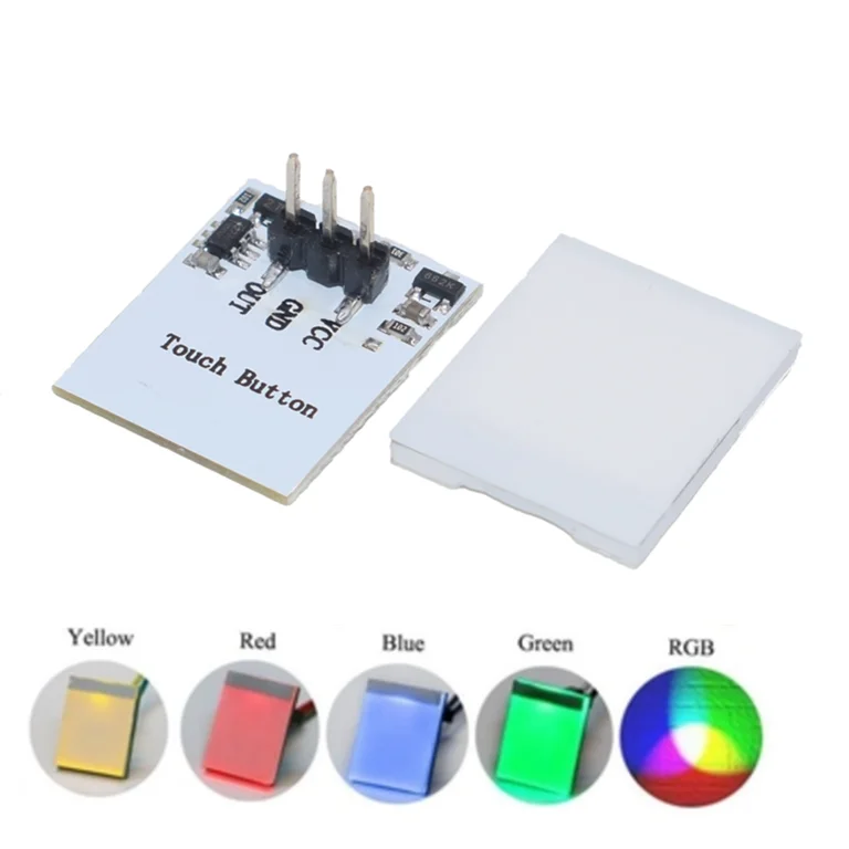 Capacitive Touch Switch HTTM Button Sensor Module Green Blue Red Yellow RGB Colorful Display Integrated Circuit | Электроника