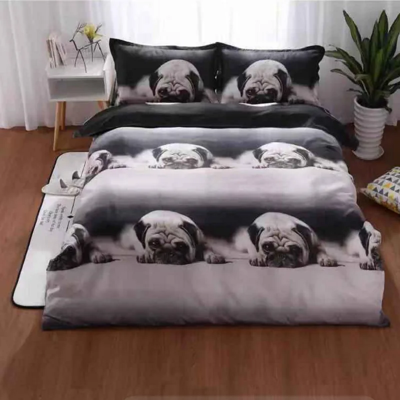

2018 Europe And America Hot Selling 3D Double 3 Pieces Four-piece Set Reactive Printing And Dyeing Bedding Article 3D Bedding