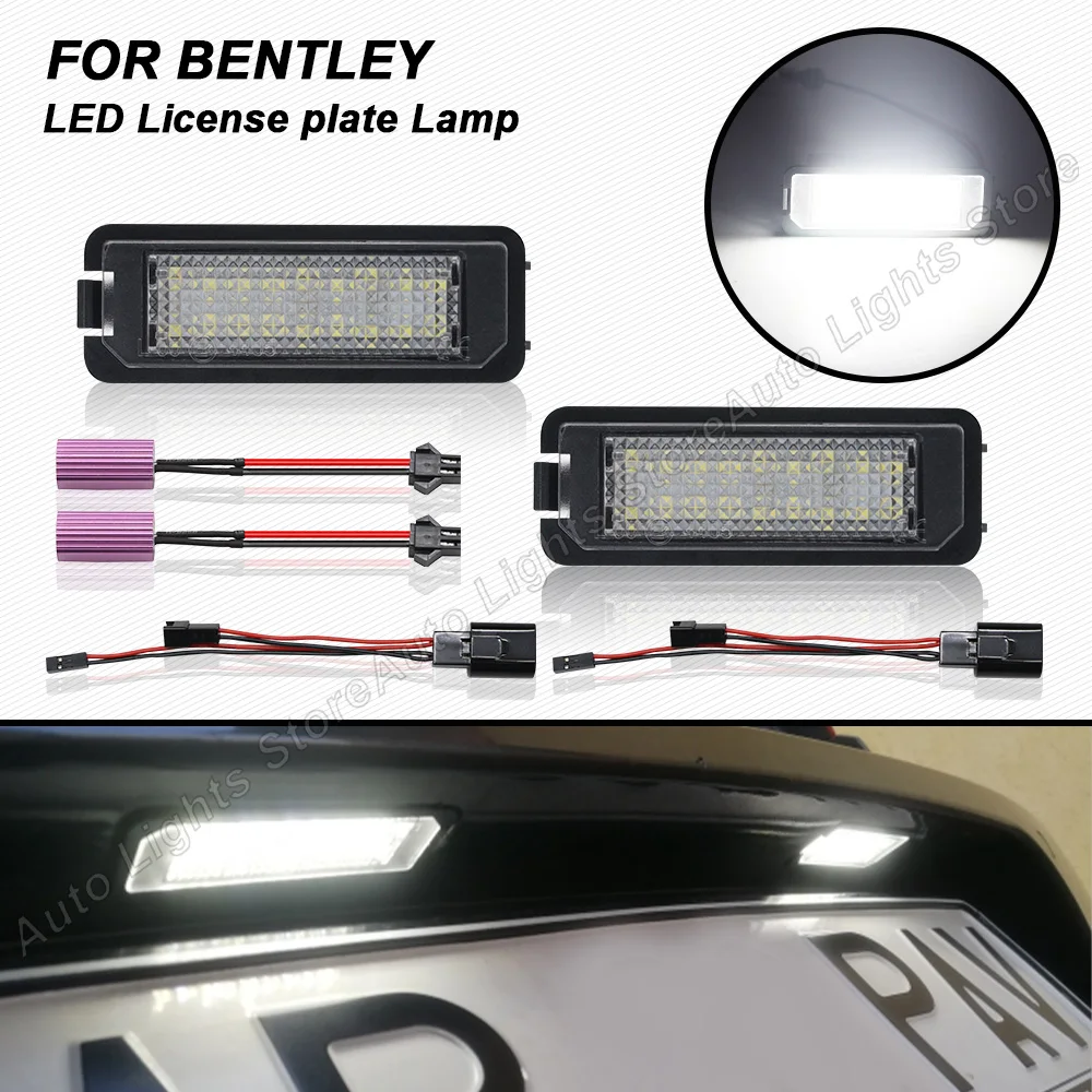 2Pcs Luci Targa A Led Con Canbus Per Bentley Continental Gt/Gtc Mulsanne Azzurro 07Up Brooklands Continental Flying Sp