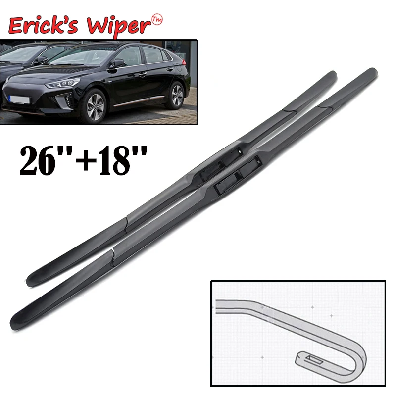 Erick's Wiper Front Hybrid Wiper Blades For Hyundai Ioniq 2016 2017