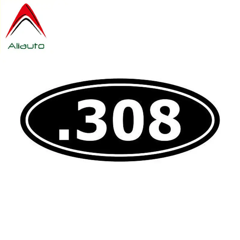 Aliauto Creative Fashion Car Stickers Gun Bullet .308 Personality Elliptical Window Vinyl Decal Black/silver 15cm*6cm | Автомобили и