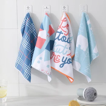 

4Pcs/set Microfiber Kitchen Towel Cleaning Cloth Absorbent Washing Wipe Table Practical Home Kitchen Cleaning Tools