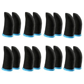 

Hot 18-Pin Carbon Fiber Finger Sleeves For PUBG Mobile Games Press Sn Finger Sleeves(16 Pcs)