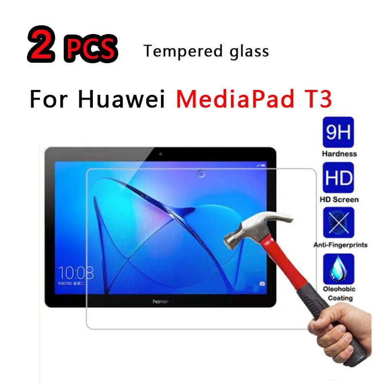 2 шт протектор экрана для huawei Mediapad T3 7 8 9,6 дюймов 3T закаленное стекло планшета Медиа Pad 3g Wifi Версия защитная стеклянная пленка