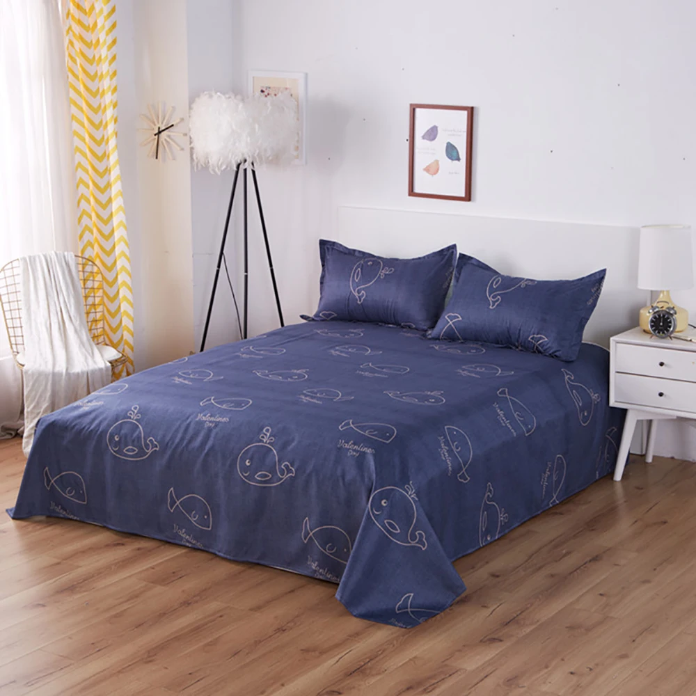 Cotton Textile Sheets Bedding One Piece Simple Fashion Print Comfortable Natural Suitable For Adult Students And Children - Цвет: 04