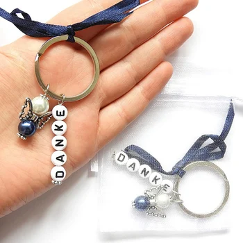 

15 Keychain Organza Pouches Favors Wedding Baptism Christmas Birthday Communion Confirmation Gift