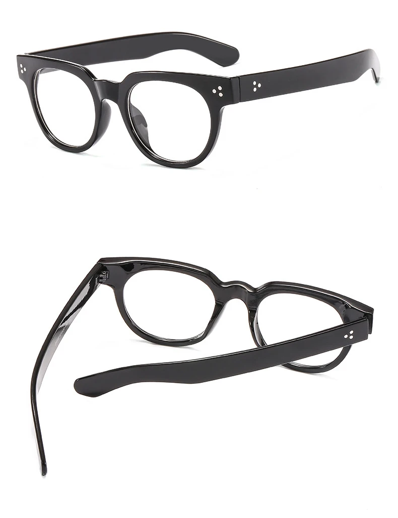 Vazrobe Eyeglasses Frames Men Transparent Clear Eyeglasses Frame Round Full Rim Eye Glasses for Male Man Glasses Optical Myopia