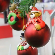 1PC Christmas Tree Decor Ball 7cm Bauble Hanging Xmas Party Ornament Decorations For Home New Year Christmas Decorations
