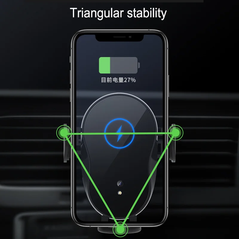 15 Вт быстрое автомобильное беспроводное зарядное устройство автоматический датчик зажима Qi автомобильное беспроводное зарядное устройство для IPhone 11 Pro Max X Зарядное устройство для телефона держатель