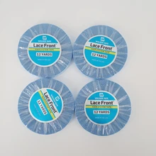 1 рулон, 12 ярдов, лента для поддержки фронта шнурка, двухсторонние накладные волосы, клей для волос, для кружевных париков, синяя лента