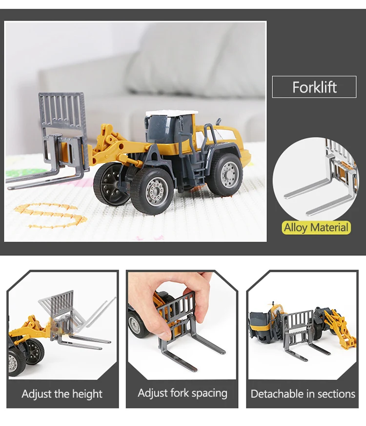Classic Bulldozer Crane Excavator Trucks Vehicles Juguetes Carros Boy Alloy Engineering Truck Cars Toys for Kids Boys Xmas Gifts