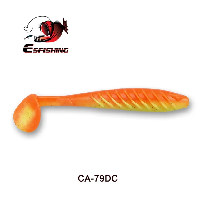 ESFISHING Soft Silicone Bait Ripple Shad 100mm 125mm For Pike Bass Fishing T Tail Jigging Pesca Artificial Fishing Lure Tackle CA79DC
