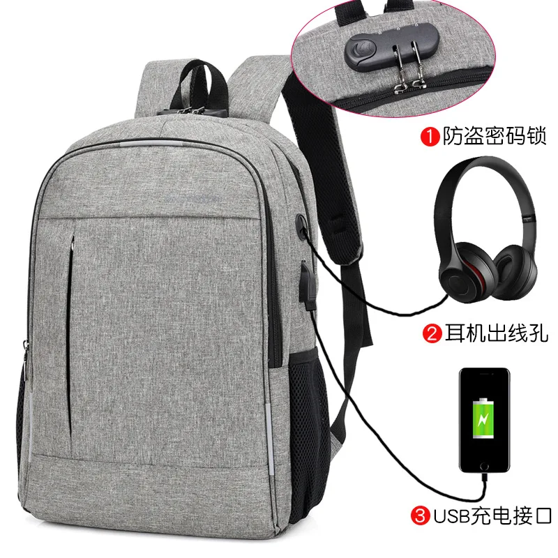 

Men Backpack USB Charging Backpack Business Casual Computer Bag Reflective Women's Anti-Theft Large Capacity Waterproof Travel
