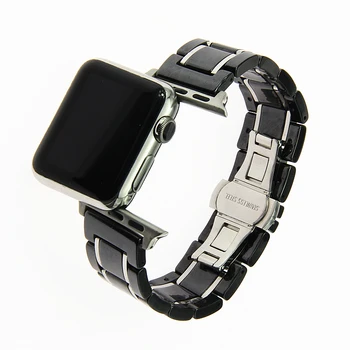 

6 Color Fashion Ceramic 22mm WatchBands For 38/40/42/44 mm Series iwatch Quality Soft Watch Strap Suit Apple Watch New Bracelet