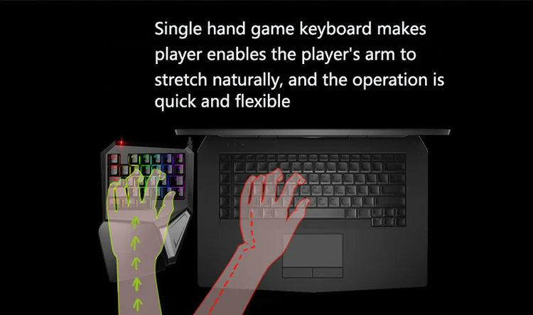 T9 Plus Mechanical Gaming Keyboard one hand keyboard