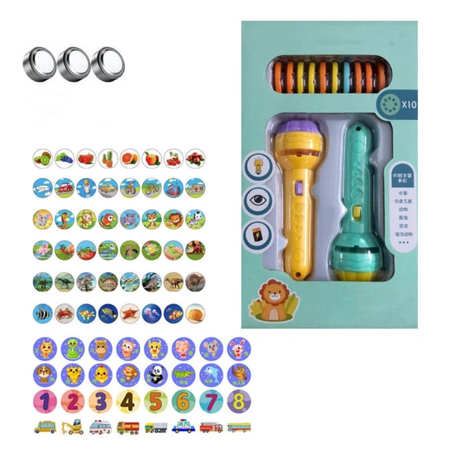 Children Projector Flashlight Fruit Animal Cartoon Educational Toy Baby Lantern Fairy Tale Book Projection Lamp Children Toy 1