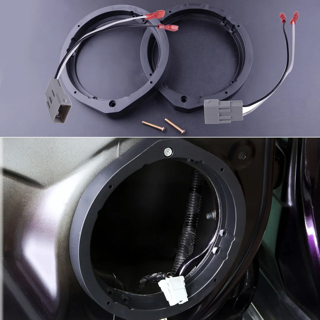 2Pcs 6.5&quot/6.75&quot 165mm Speaker Adapter &amp Wire Harness Fit for Honda Civic Accord Crosstour CR-Z Insight | Автомобили и