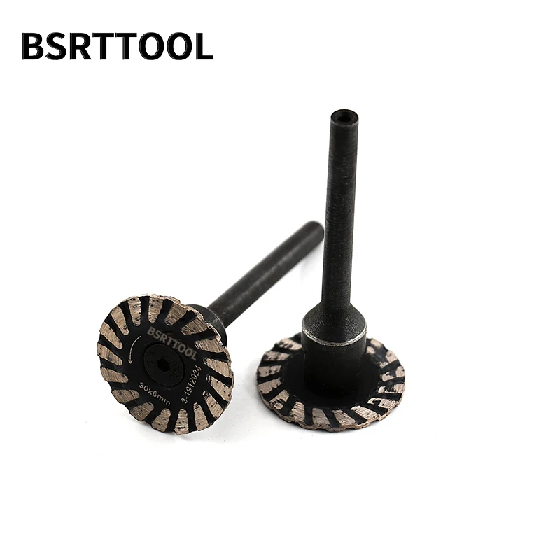 BSRTTOOL Mini Removable 6mm Shank With Diamond Turbo Saw Blade Diamond Caving Blade For Granite Marble Stone Engraving