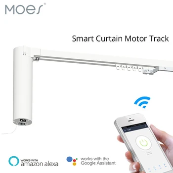 

Wifi Smart Automatic Curtain Motor Track System Motorized SMART LIFE APP Remote Control Works with Amazon Alexa Echo Google Home