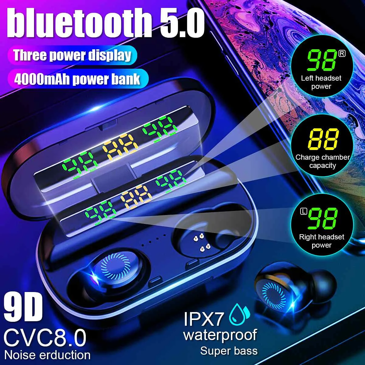 m7s bluetooth 5.0 earbuds